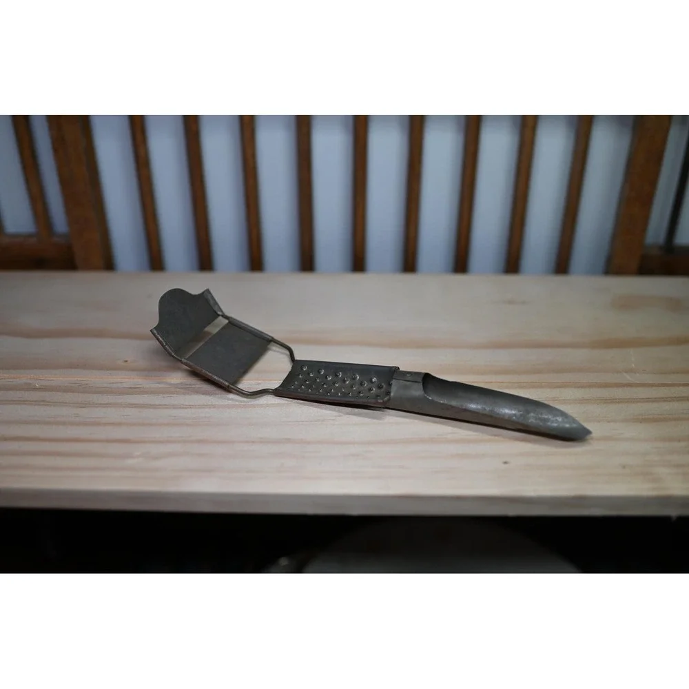 Vintage Corer Ice Shaver Grater Kitchen Utensil Silver Metal 9 Inch Primitive